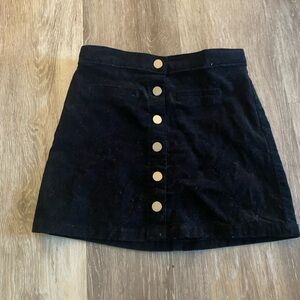 Black Button-Up Skirt